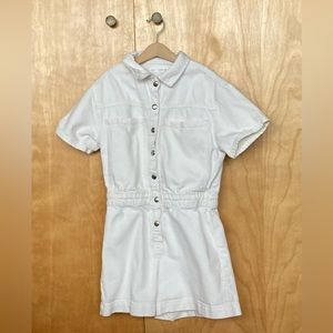 White Denim Romper